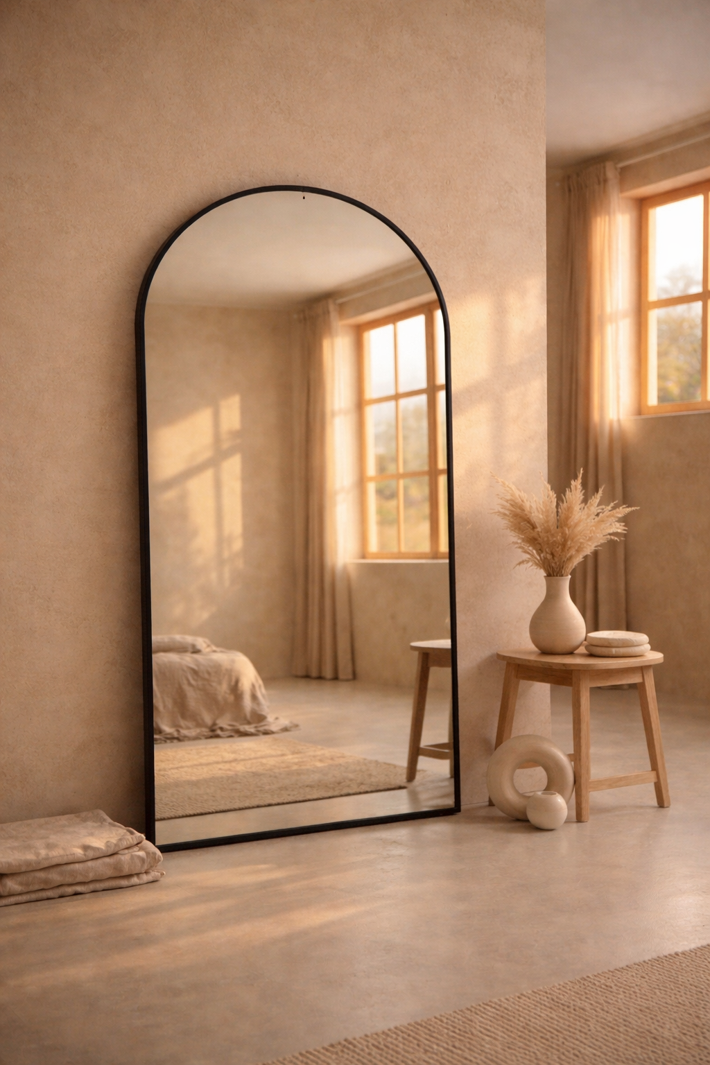 Aurelia™ |Boogspiegel 180x100 cm – Zwart