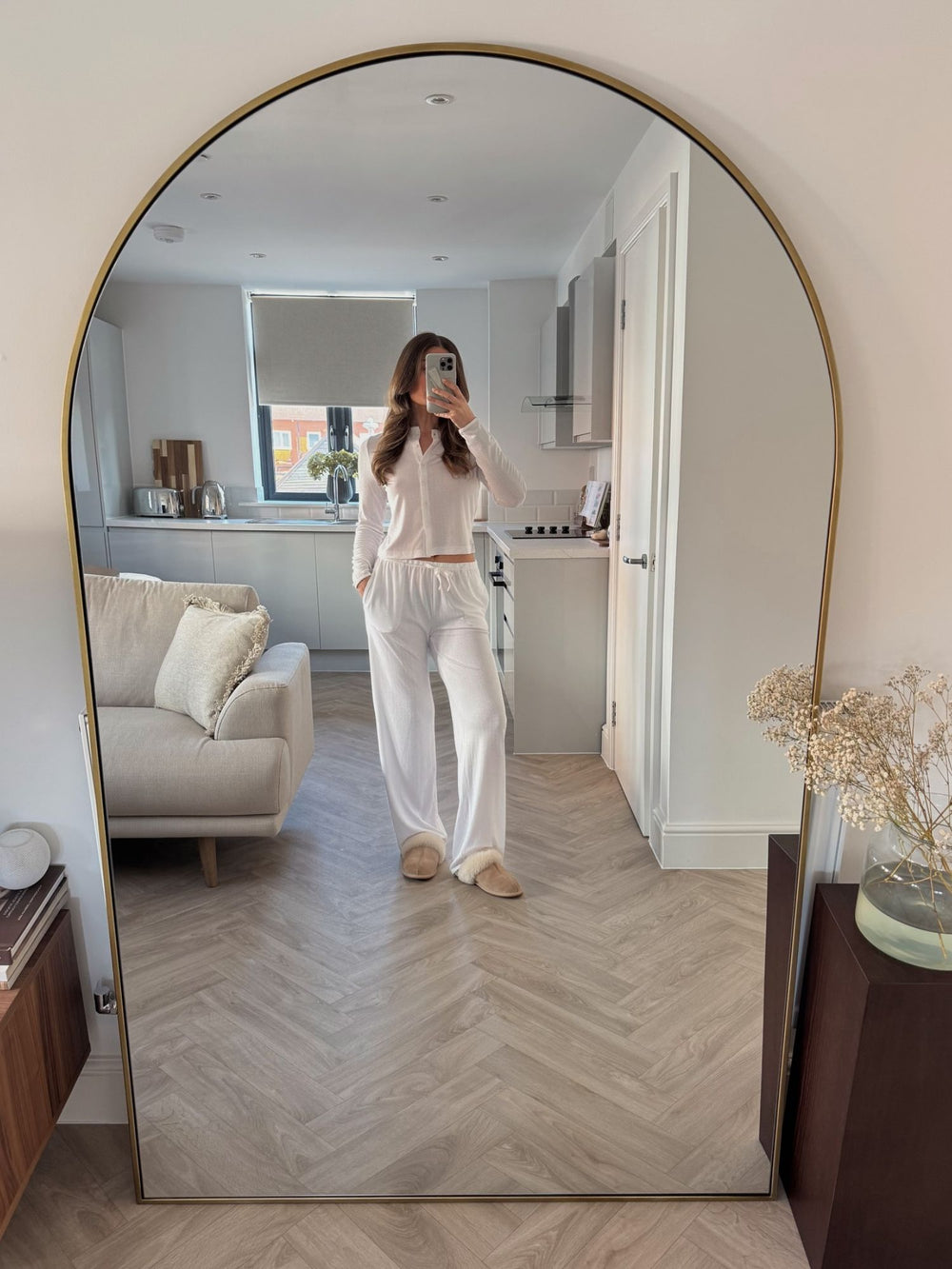 Grote Staande Spiegel Ovaal 180x100 (Goud)